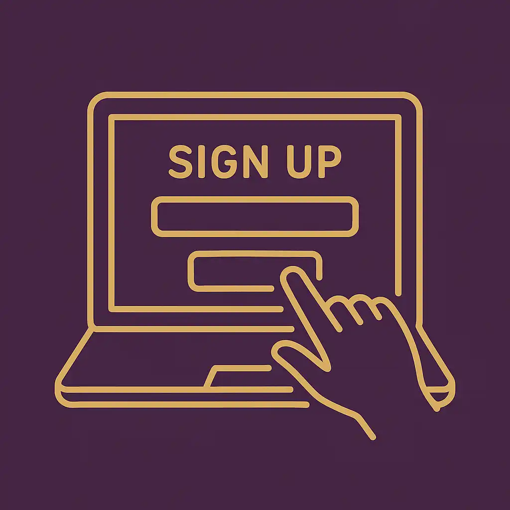 Illustration for step 1: Sign Up Fast